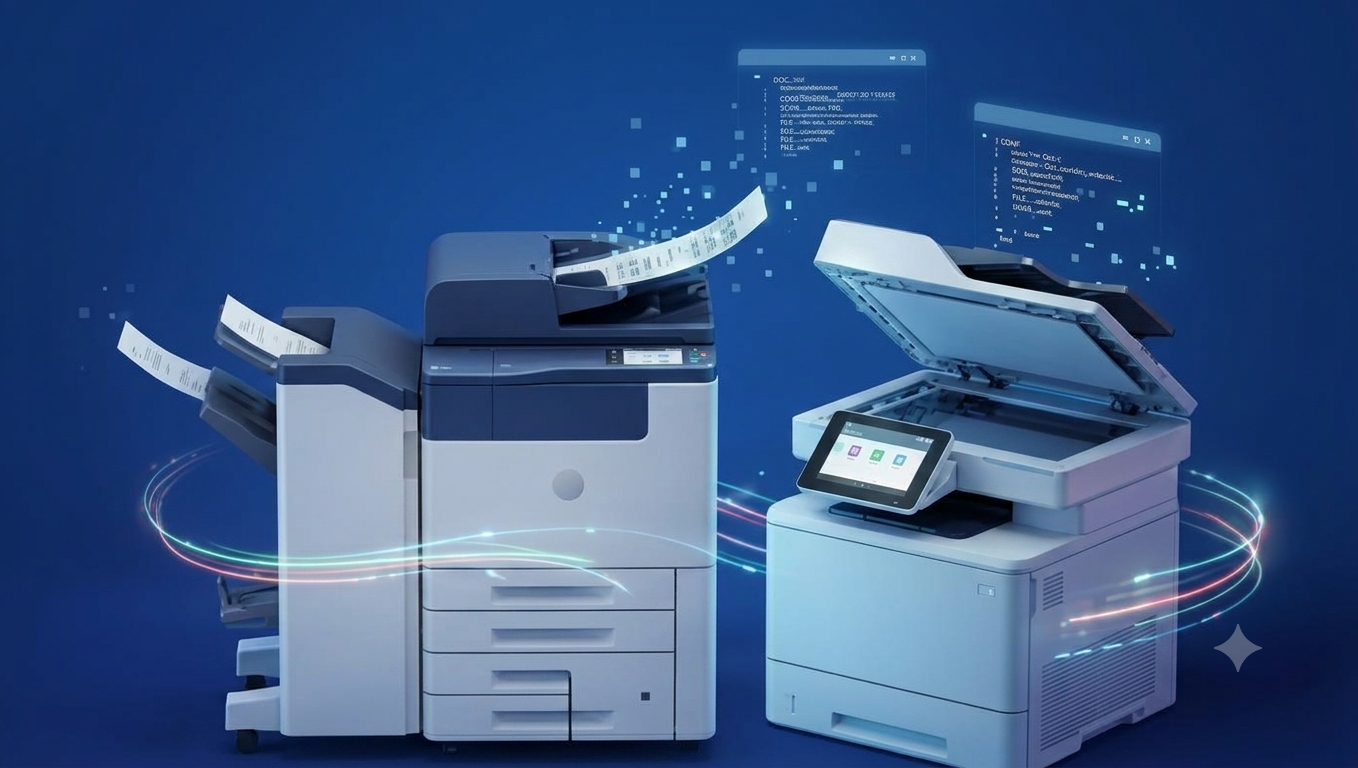 Printer and office automation illustration